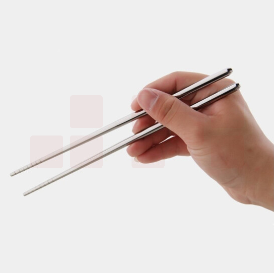 儿童不锈钢筷子 防滑防烫中空圆形筷 尺寸19cm 单位：双 货号：JC