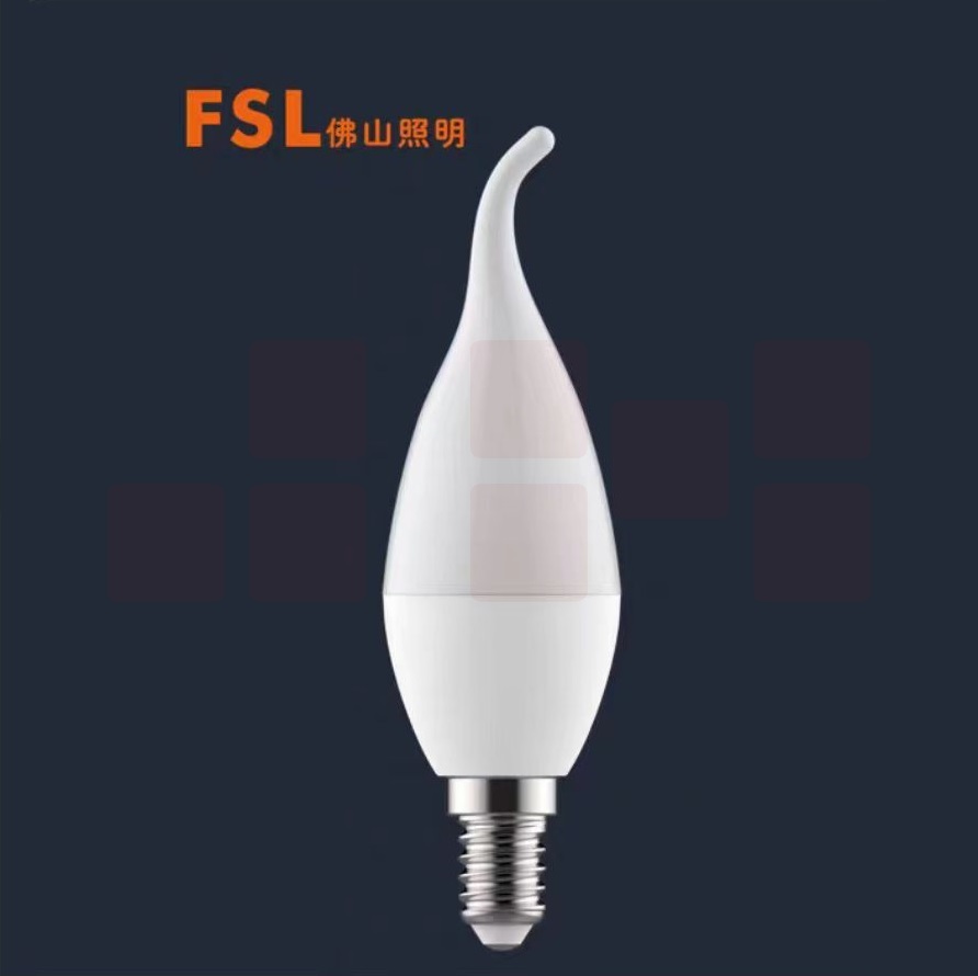 佛山 LED烛泡C37/5.5W/E14/2700K  晶亮