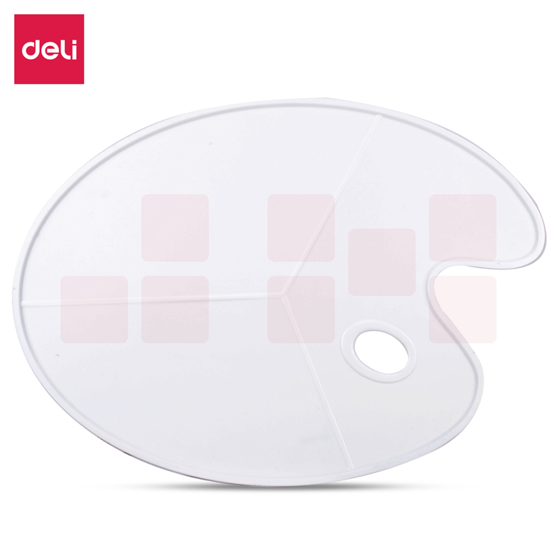 得力  68301 画笔调色盘 椭圆调色板 3块分区调色盘