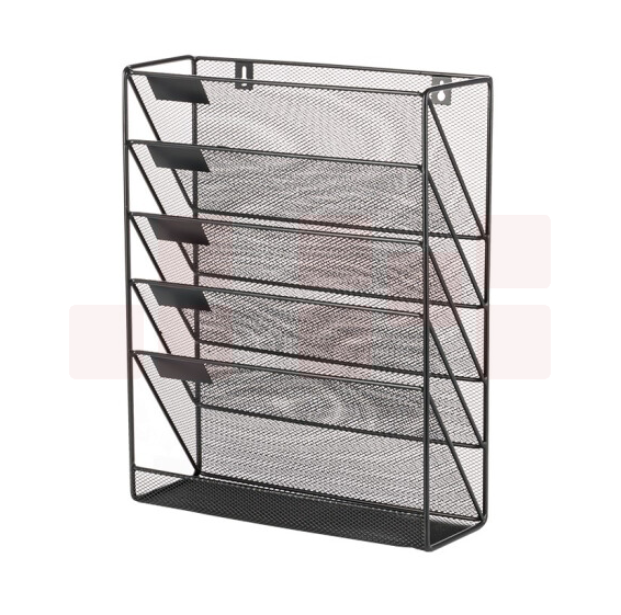 5层金属多功能文件架  壁挂式多层文件夹收纳盒