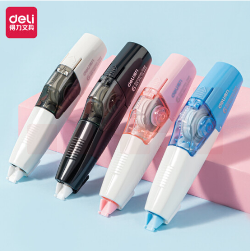  得力(deli)1+2 6m可换替芯笔型修正带 学生涂改带改正带套装71462