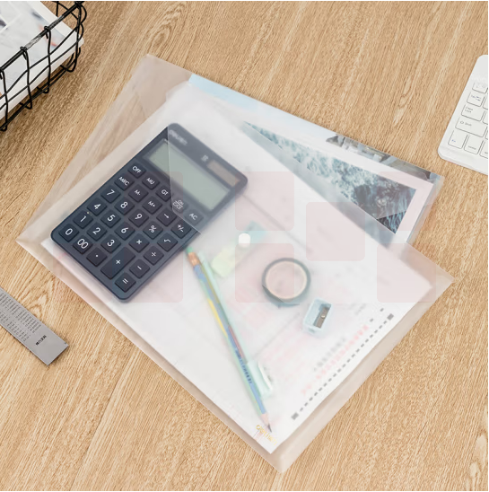 得力 5501 A4加厚透明文件袋 按扣资料袋10只/包 单个价格