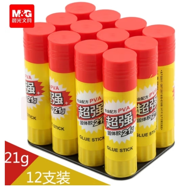 晨光 21g超强高粘度固体胶 PVA胶棒 ASG97155 12支装