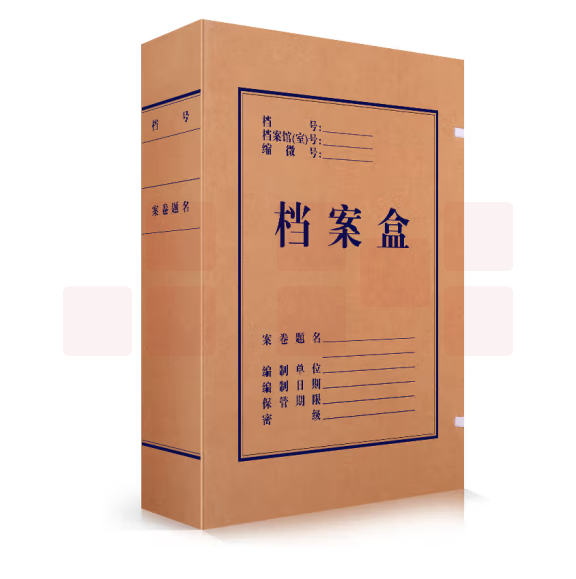 牛皮纸档案盒 无酸纸档案盒 10cm宽 10个一组