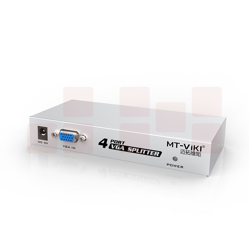 迈拓维矩MT-1504K vga分配器一分四分频器一进四出高清vga分屏器1分4