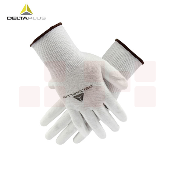 代尔塔  201704 PU精细操作手套 13针涂掌手套 掌背透气 弹性袖口