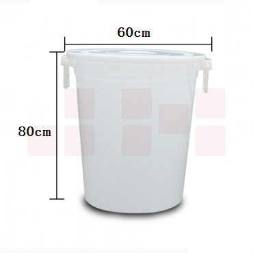 巨联（JULIAN） 白色垃圾桶 加厚塑料大水桶200L 高80cm 直径60cm