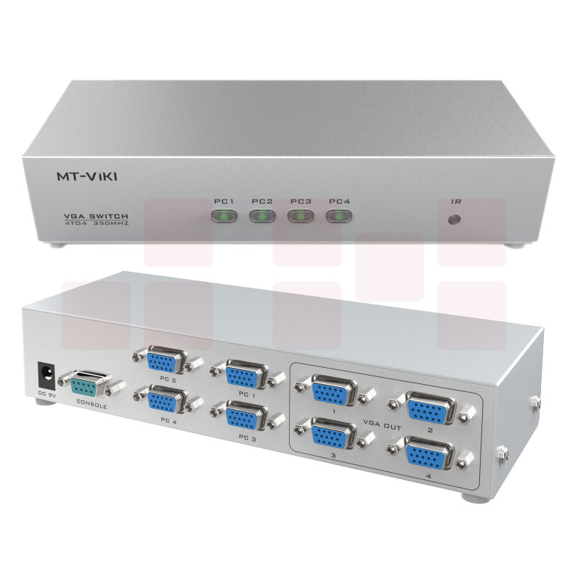 迈拓维矩MT-404CB 显示器电脑vga切换分配器4进4出2出四分四同步4分4