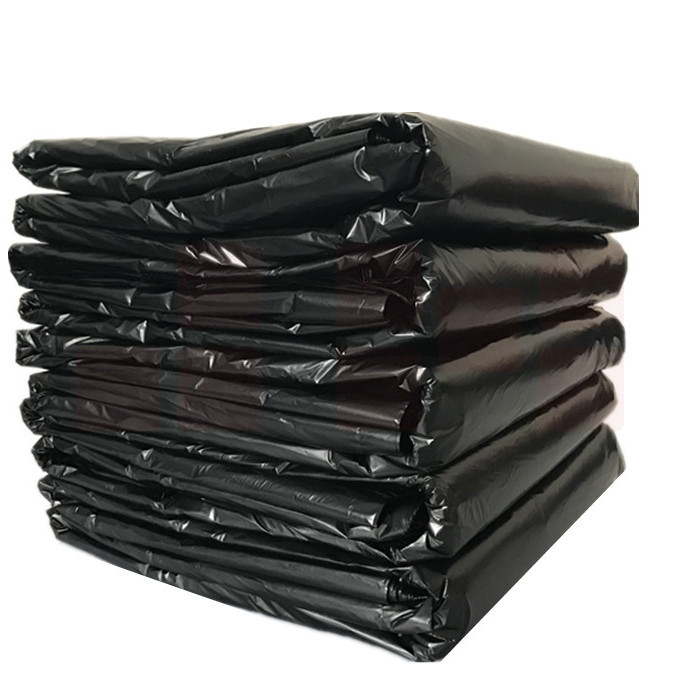巨联100*110cm加厚黑色大垃圾袋物业环卫大号清洁平口大码塑料袋  50个/捆