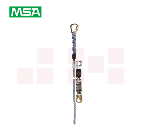 梅思安/MSA 415869安全绳 聚酯材质三股绳 16mm直径 15m长 带一个19mm开口挂钩