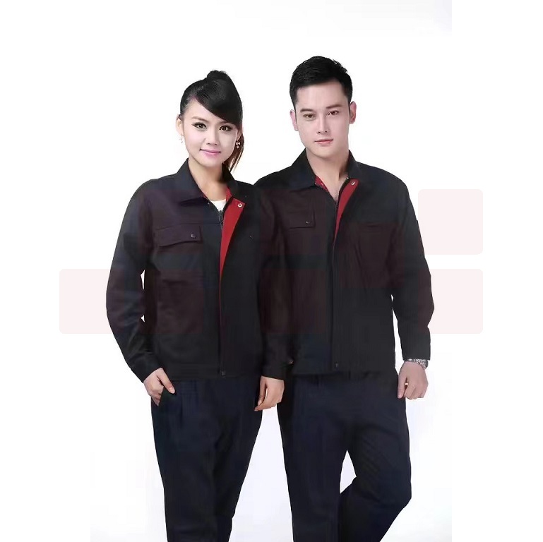 春秋季长袖工作服套装 耐磨耐穿   藏青色   货号：JC