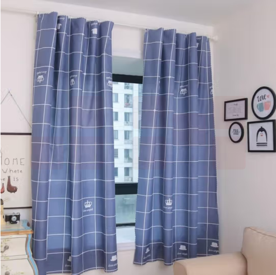 窗帘 卧室客厅遮光窗帘 220*190cm  含窗帘杆  颜色随机  货号：YC