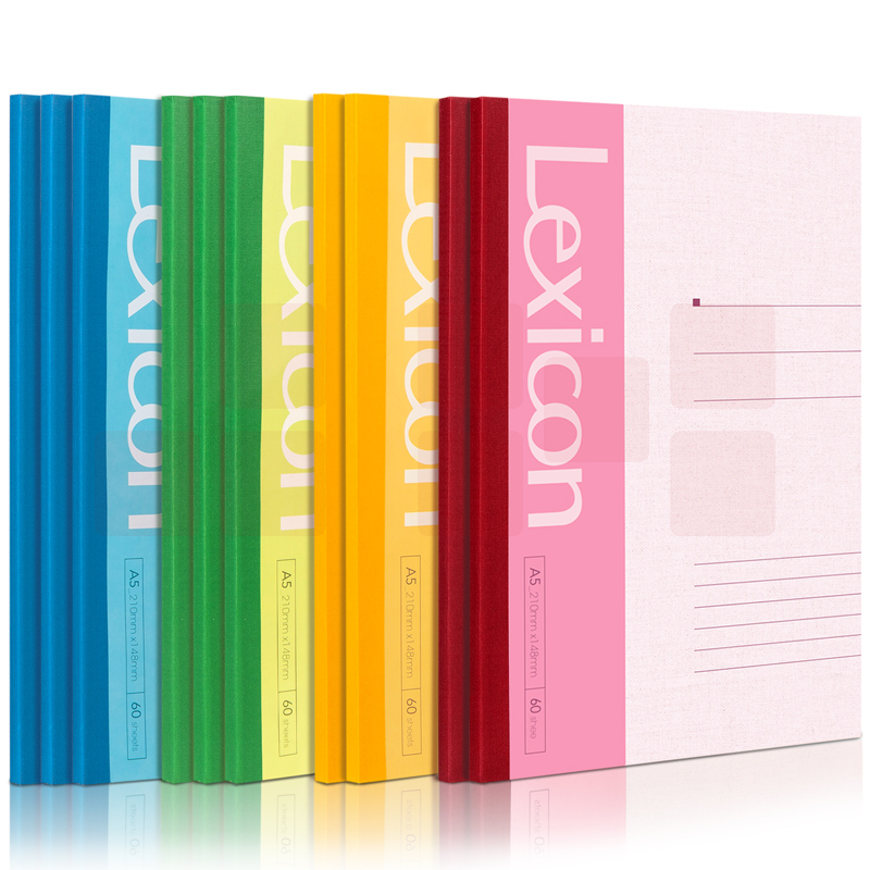 得力 A5记事本 60张无线装订软抄本 7653 (混)