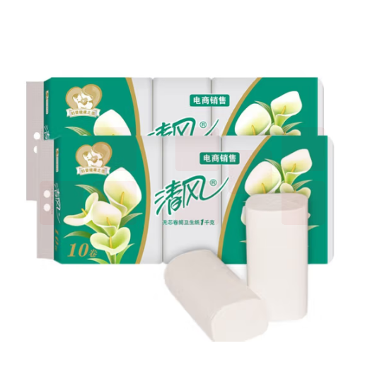 清风B01B无芯卷纸 卷筒纸卫生纸10卷/提