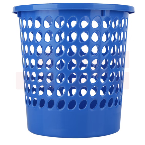 得力9556圆形纸篓 24.5*25cm 蓝色