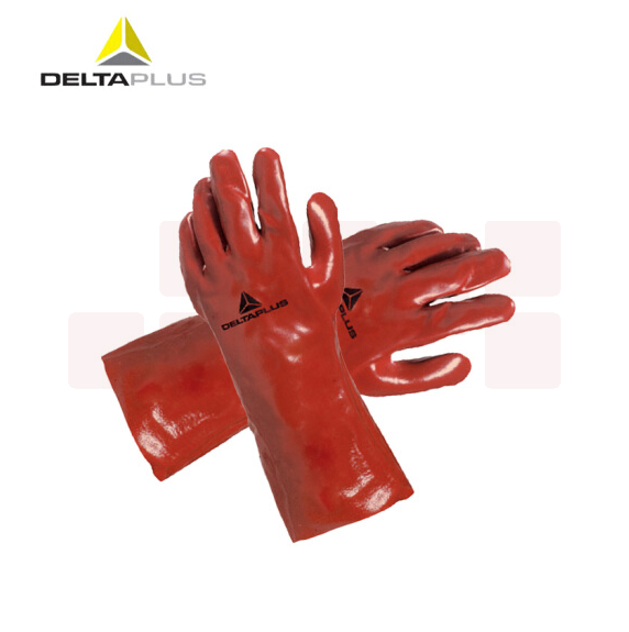 代尔塔  201735 硫化耐酸碱手套抗化学品溶剂手套植棉劳保手套