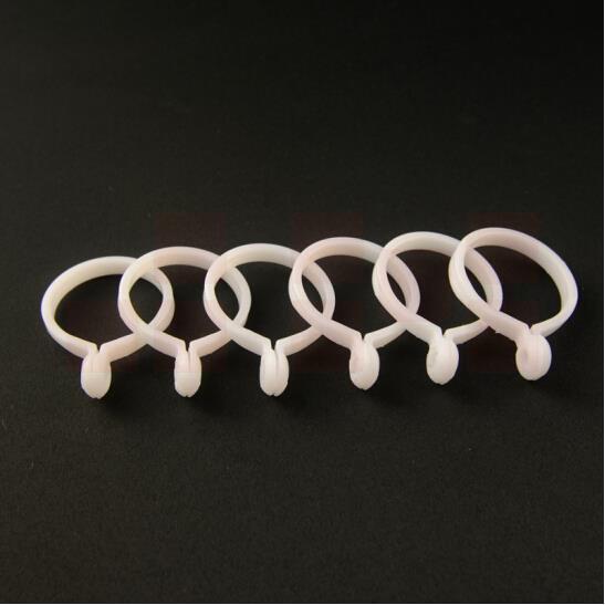 窗帘环 纳米静音圈挂钩 窗帘开口吊环 浴帘环 本白色  100个起订