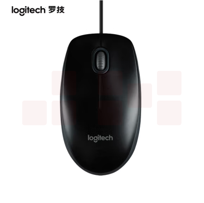 罗技B100有线鼠标光电鼠标 黑色