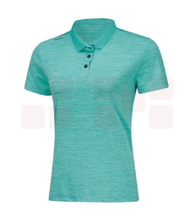 李宁 短袖polo女混色荧光玉绿