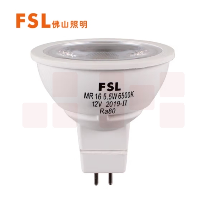 佛山照明 LED灯杯 MR16 5.5W 射灯替换光源MR16低压12V插脚泡直径5cm黄光