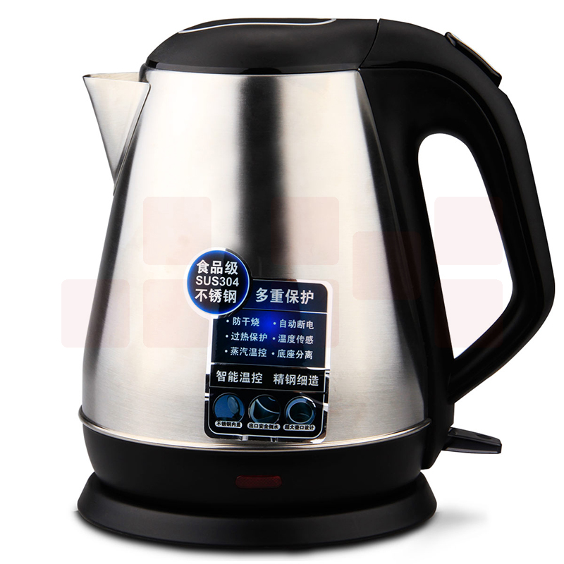得力0763电热水壶1.5L智能保温 60度持续保温 避免千滚水单层不锈钢