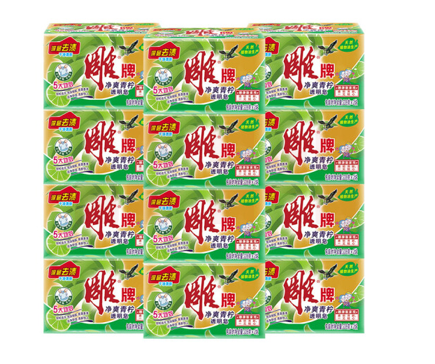 雕牌 清柠飘香去污渍 透明皂24块整箱（228g*2块*12组）