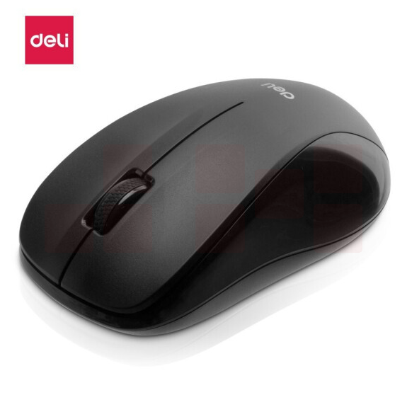 得力 2213 无线静音鼠标(黑色) 10米无线传输
