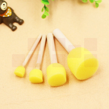 儿童绘画涂鸦工具海绵画刷笔刷 幼儿园diy印章美劳材料 滚筒滚轮