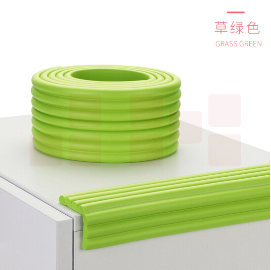 防撞条  家用墙角包边  免贴无痕保护条 海绵贴 草绿色 10米W高粘全免贴