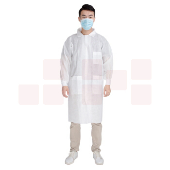无尘衣白大褂 一次性长袖白大褂 加厚工作服参观服  10件/组