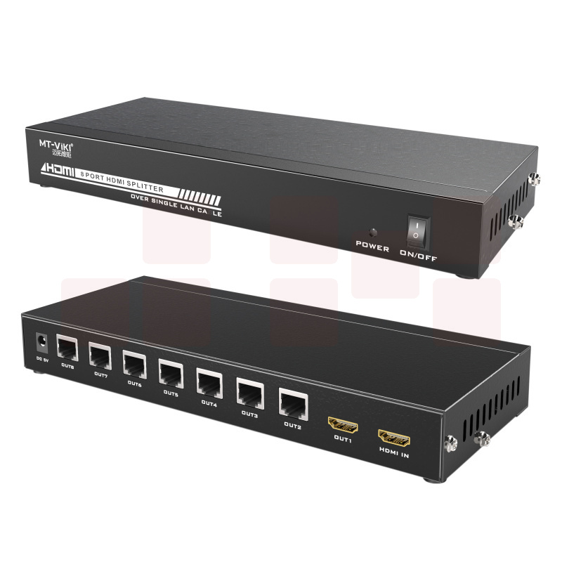 迈拓维矩MT-ED108 网线转hdmi延长放大器50米网口rj45网络传输1对7