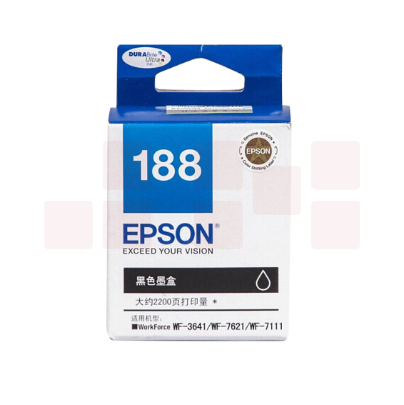 爱普生 T1881 墨盒 黑色单支装 (适用WF-3641/7111/7621/7218/7728机型)打印页数：约2200
