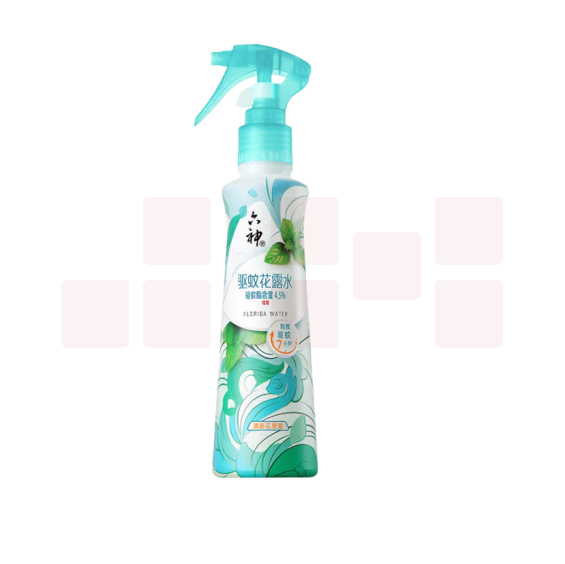 六神  驱蚊花露水清新花果香手枪泵设计188ml   货号：JC