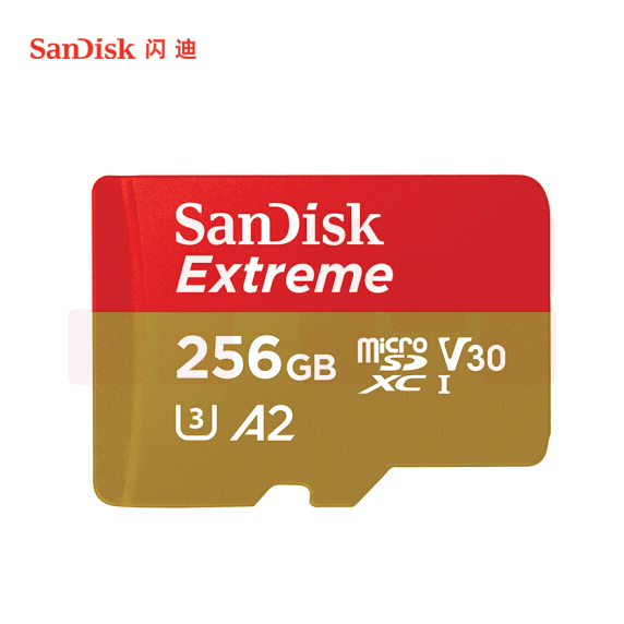闪迪 256GB TF（MicroSD）存储卡 U3 V30 C10 4K A2 至尊极速移动版内存卡SDSQXA1-256G-ZN6MA 读速160MB/s