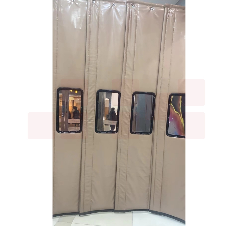 优质PU皮质门帘定制 含小窗  货号：JC