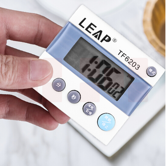 天福秒表 TF6203 多功能厨房定时器 电子计时器 时钟倒计时器计时器提醒器 白色