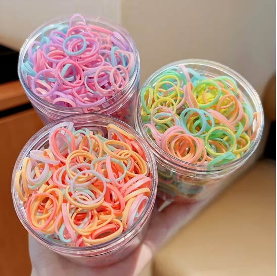 扎头发皮筋  彩色橡胶圈  盒装  货号：WY
