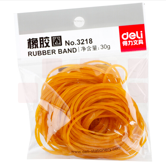 得力（deli）3218 橡皮筋/橡胶圈 猴皮筋 橡皮卷 30g  （64小包/盒）