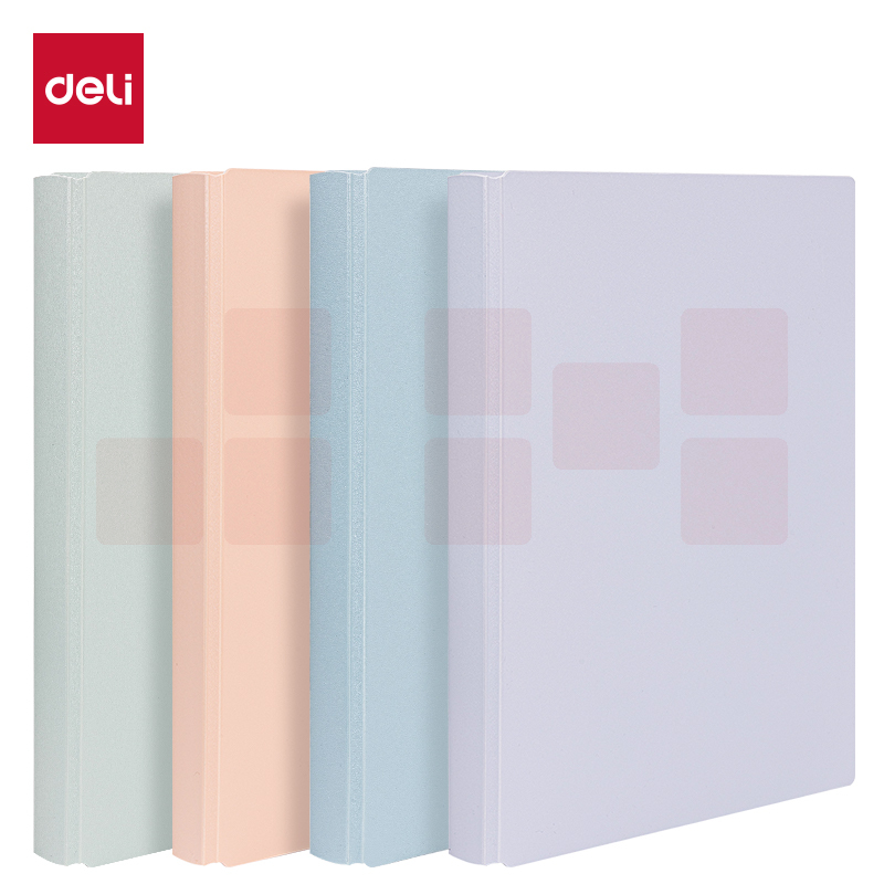 得力（deli）PQ606-60页资料册透明文件插页试卷多层收纳乐素发泡PP资料册(混)(个)