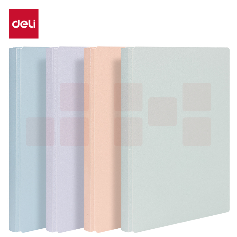 得力（deli）PQ606-40页资料册透明文件插页试卷多层收纳乐素发泡PP资料册(混)(个)