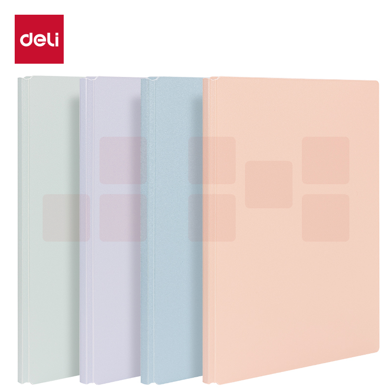 得力（deli）PQ606-20页资料册透明文件插页试卷多层收纳乐素发泡PP资料册(混)(个)