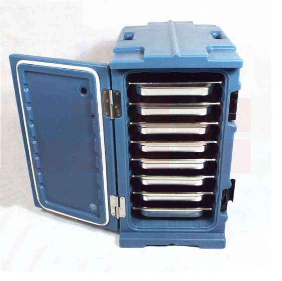 130L快餐保温箱 食品保温箱8层保温周转箱,保温箱可配份盆 灰白色 （空箱子不带盘子）