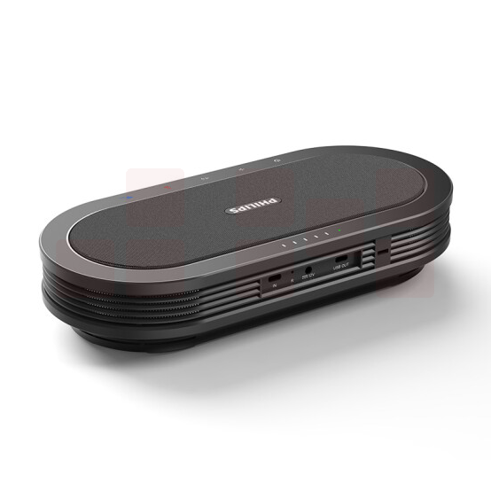 飞利浦 视频会议全向麦克风 5.8G无线/免驱 桌面扬声器 (适用60平米会议室)7米拾音扬声器 带电池PSE0501