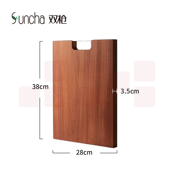 双枪 （Suncha）砧板 实木切菜板 加厚整木案板  尺寸 38*28*3.5cm