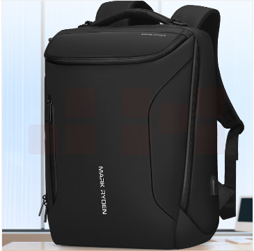 背包男士17.3英寸笔记本电脑包商务双肩包防泼水时尚潮流书包MR9031精英黑升级款