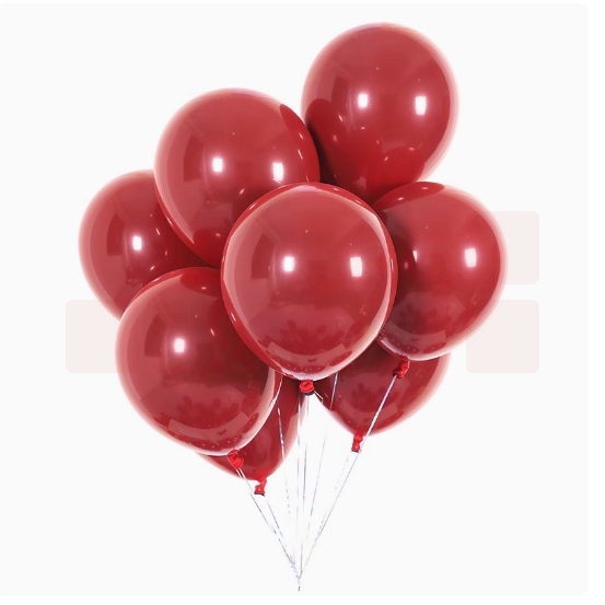 10寸单层石榴红气球  50个一组  货号：LJ
