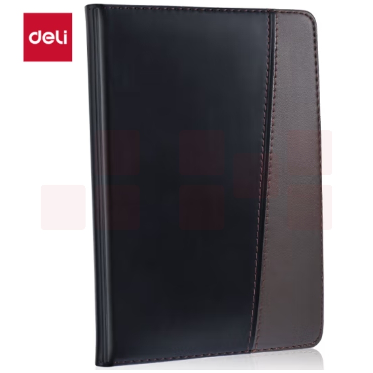 得力(deli)32K120张时尚撞色商务皮面本 会议记事本笔记本 7912