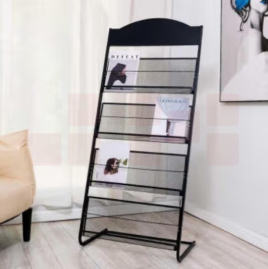 杂志宣传资料展示 收纳落地报纸展示 架  630*360*1480mm 货号：LJ