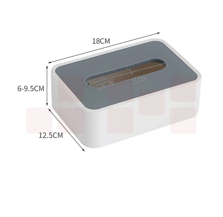 白色纸巾盒 18*12.5cm  货号：JC
