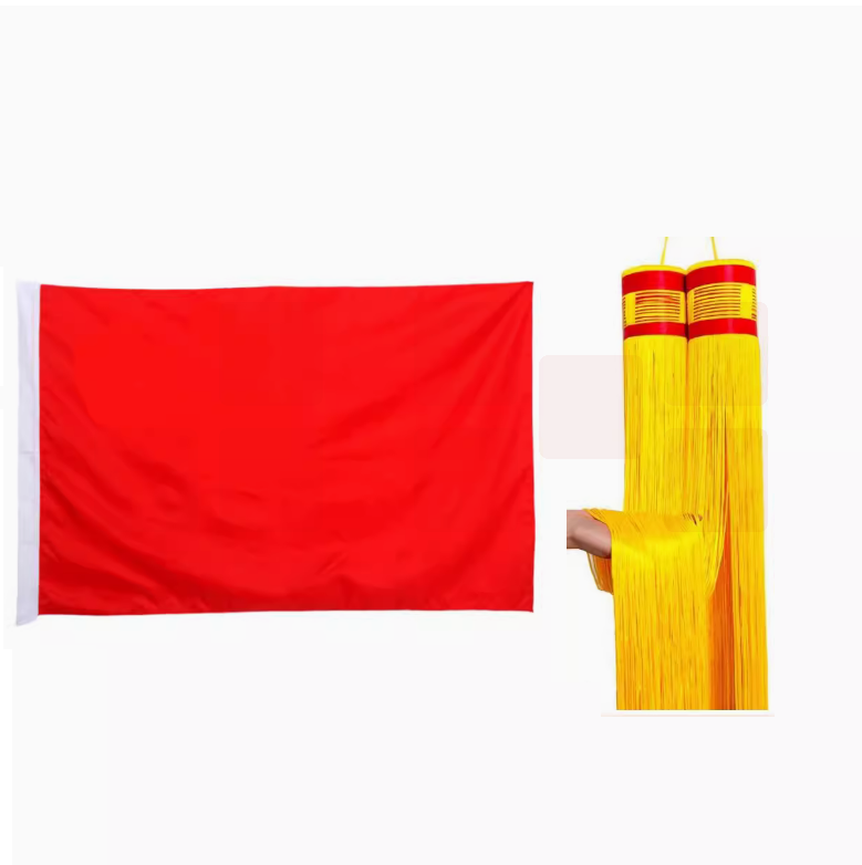 会议室背景旗帜 1号纳米红旗+两个麦穗  货号：JC